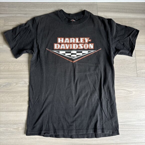 VTG 1994 RK Stratman‎ HARLEY DAVIDSON Single Stitch Shirt Size M Hanes Beefy USA - Picture 1 of 11